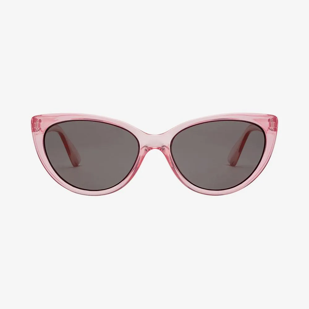 Volcom Butter Sunglasses - Crystal Light Pink/Gray