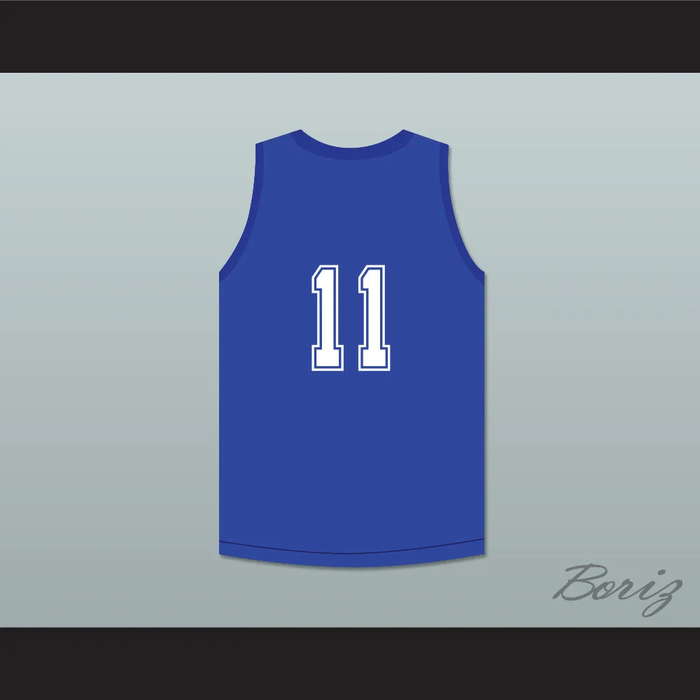Walter 11 Clean Sweep Blue Basketball Jersey Slam Dunk Ernest