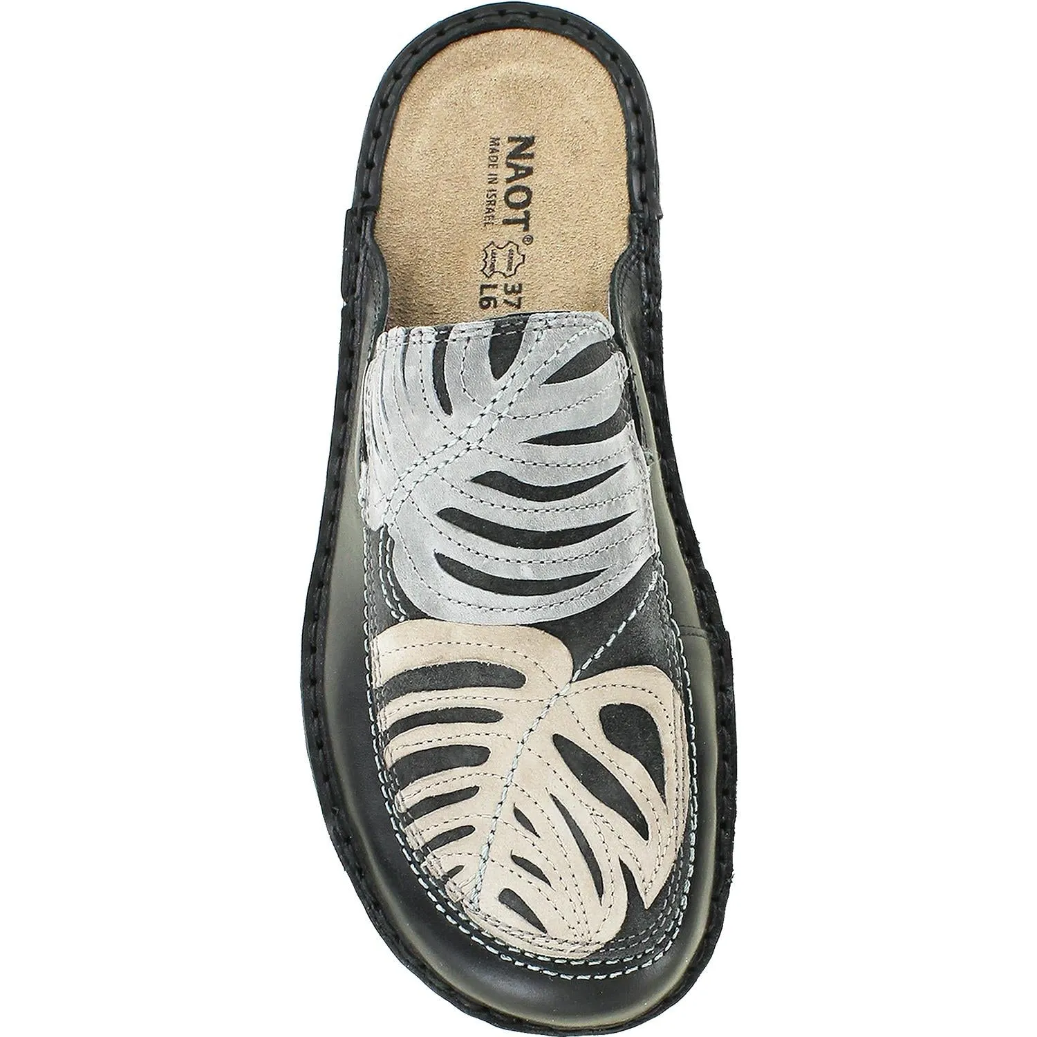 Women's Naot Zafra Black Leather/Oily Midnight Suede
