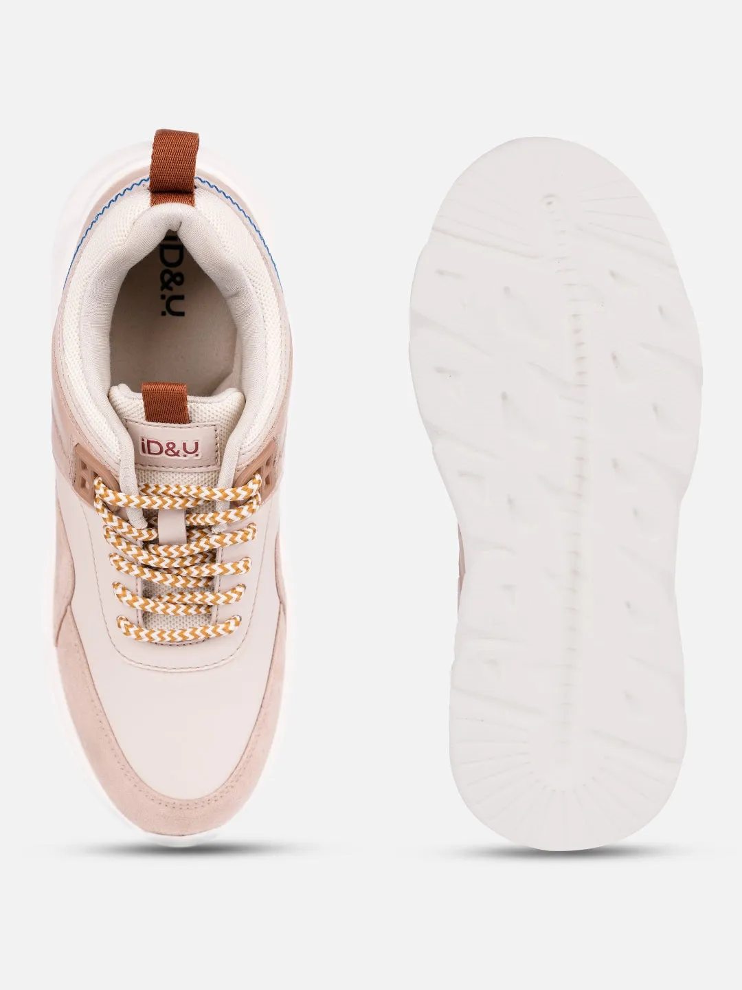 Women's Nude Cream All Seasons Wearing Sneakers (IU1005)
