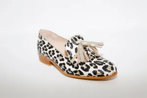 WONDERS - 7601 LOW HEEL LOAFER - LEOPARD/BEIGE