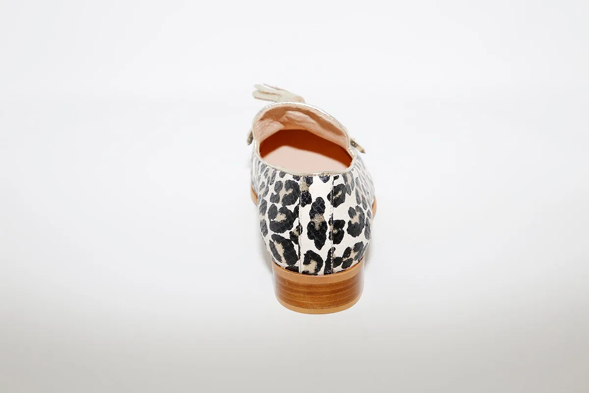 WONDERS - 7601 LOW HEEL LOAFER - LEOPARD/BEIGE